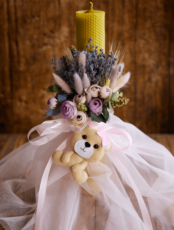 Lumânare Botez Decorată